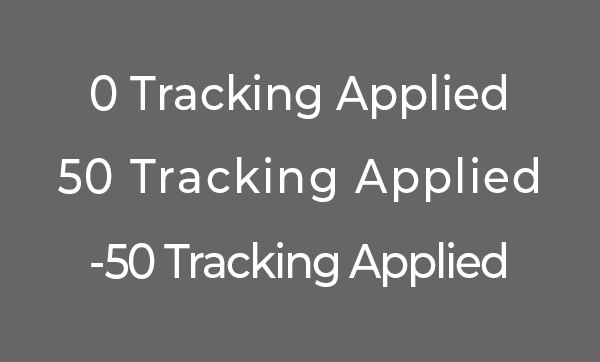 no tracking vs increased tracking vs decreased tracking
